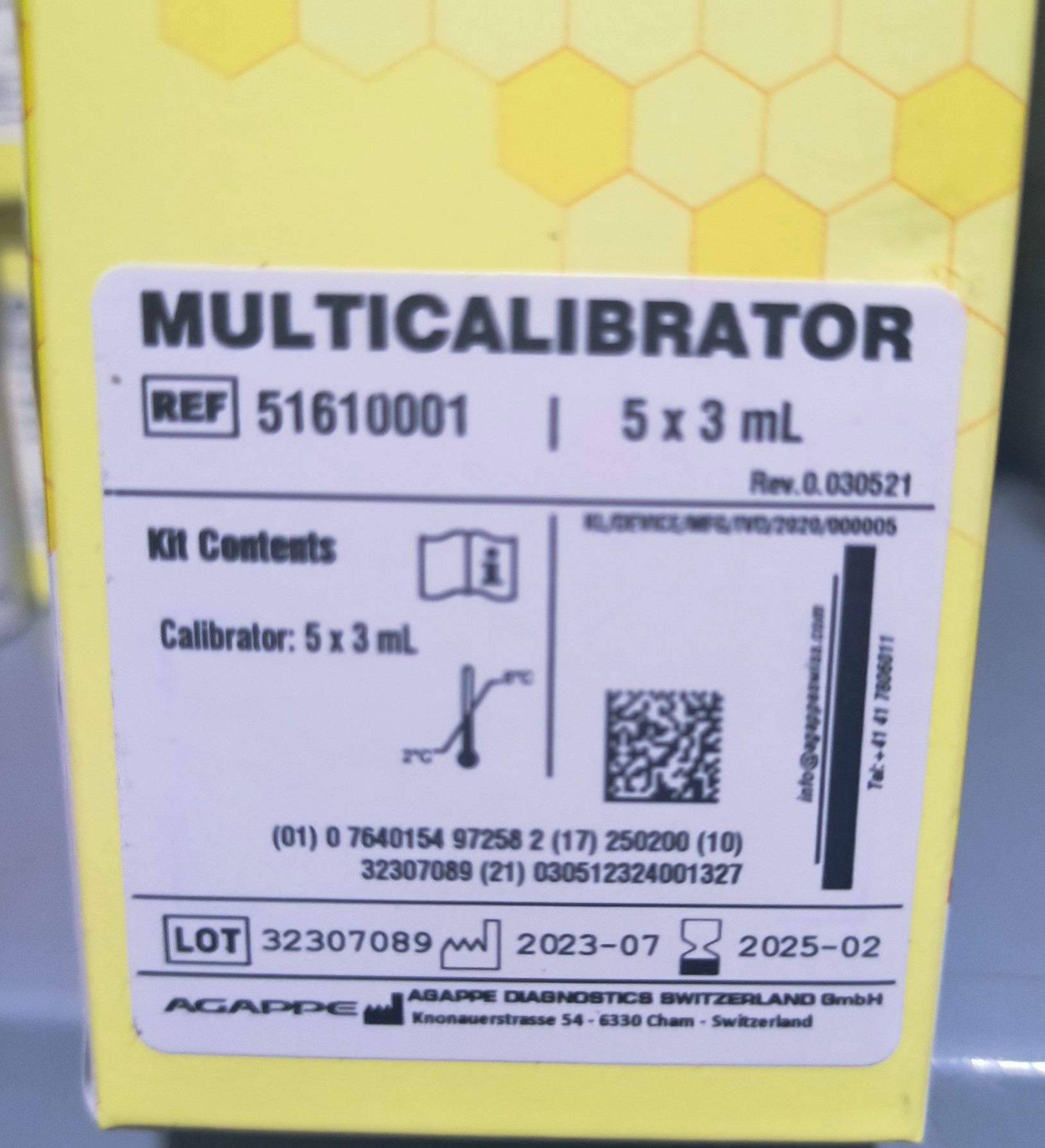 MULTICALIBRATOR   5 x 3 mL