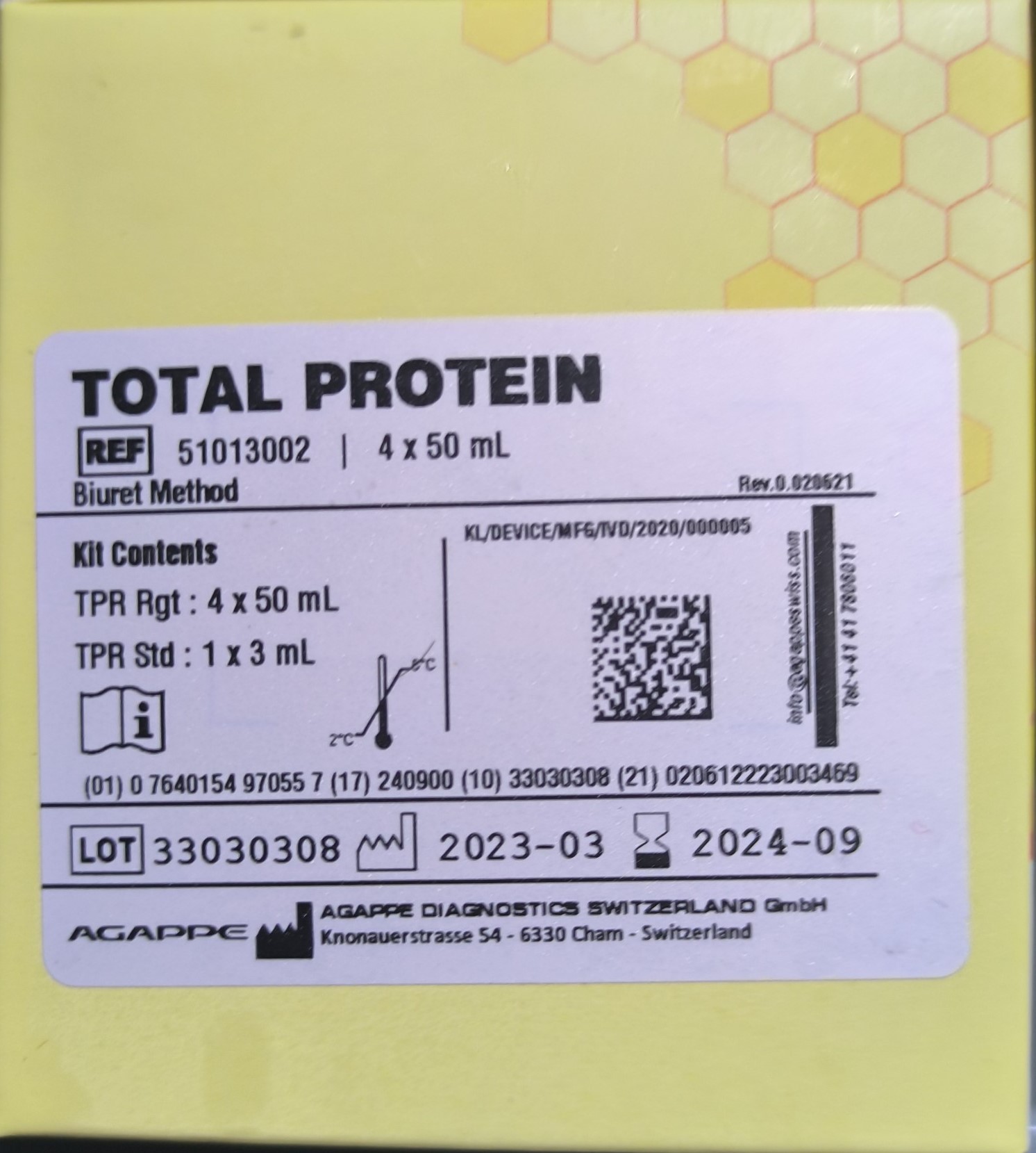 TOTAL PROTEIN  4 x 50 mL